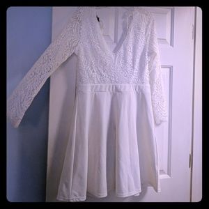 White Long Sleeve Lace Deess
